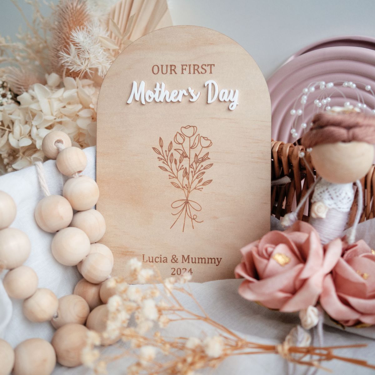 First Mother's Day Arch Wooden Plaque – Pip Willow
