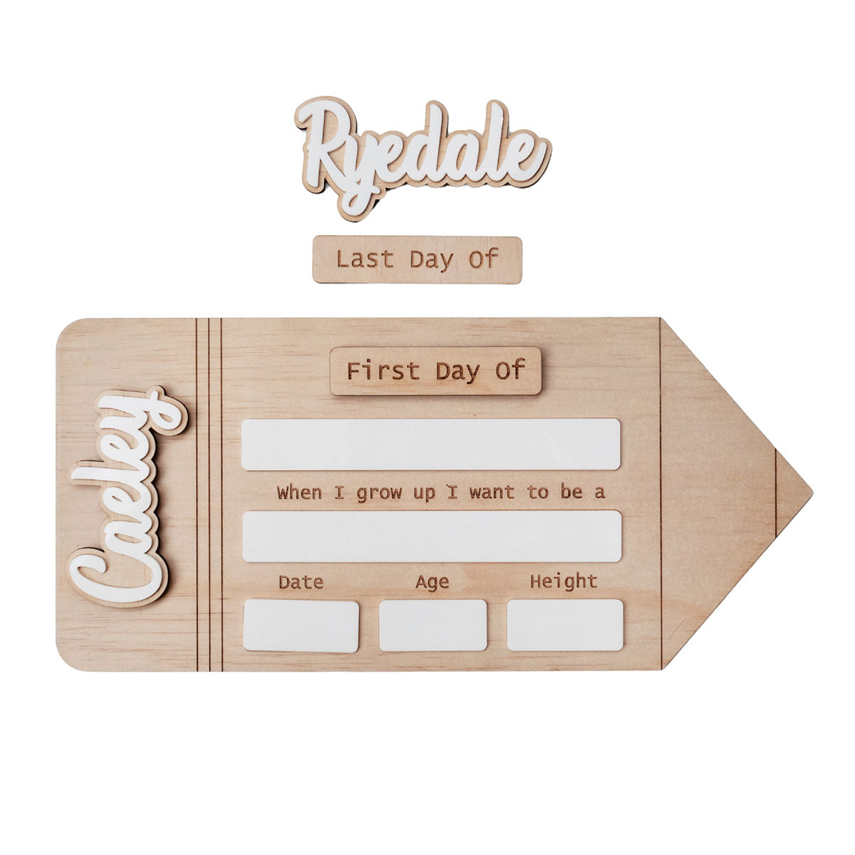 A clean background of the pencil design, first day of school board