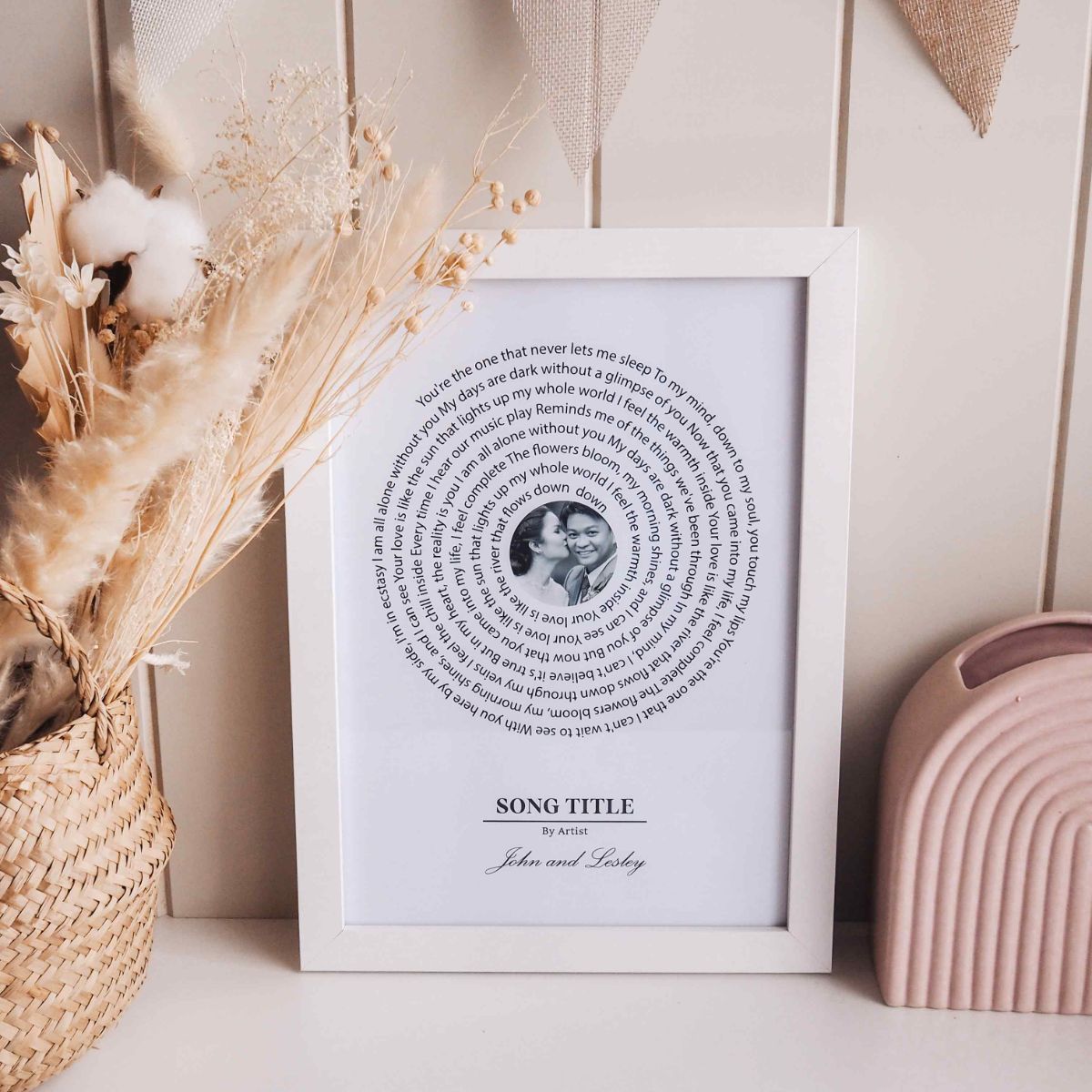 Personalised Vinyl Song Lyrics Print With Photo – Pip Willow