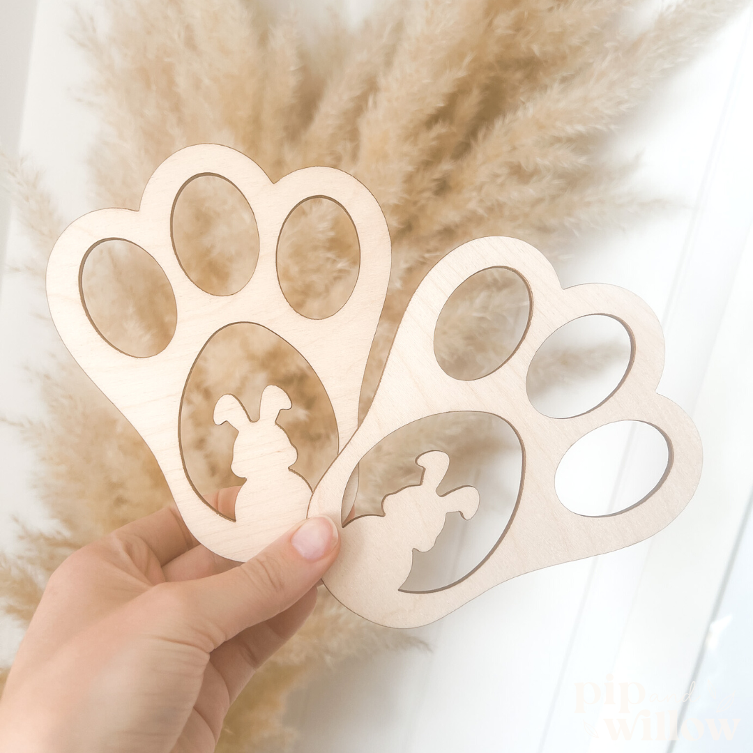 Easter Bunny Feet Stencil