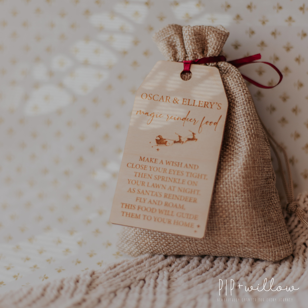 Personalised Magic Reindeer Food Bag & Tag