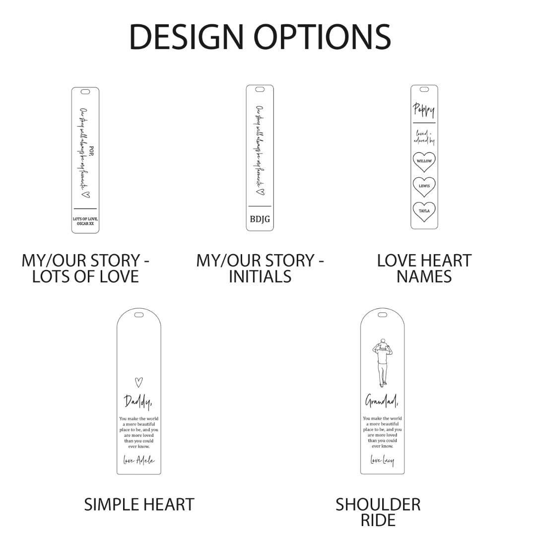 Personalised Timber Bookmark - HIS