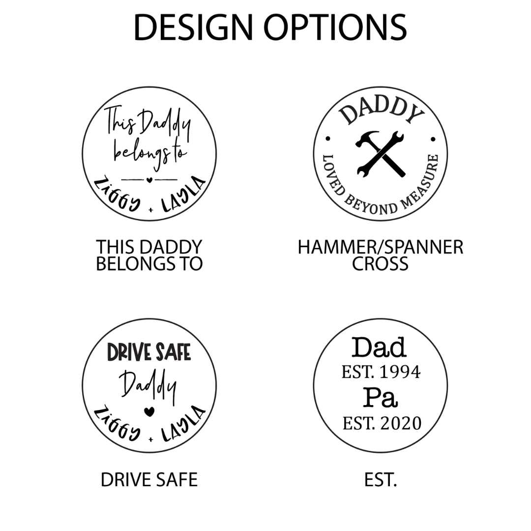 Personalised Father's Day Keyring - Round