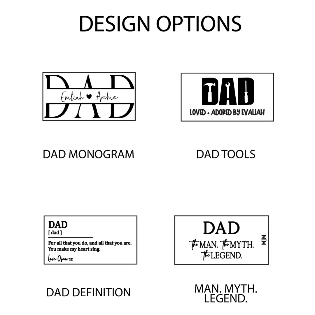 Personalised Father's Day Keyring - Rectangle