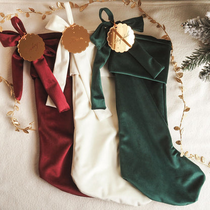 Velvet Bow for Christmas Stockings