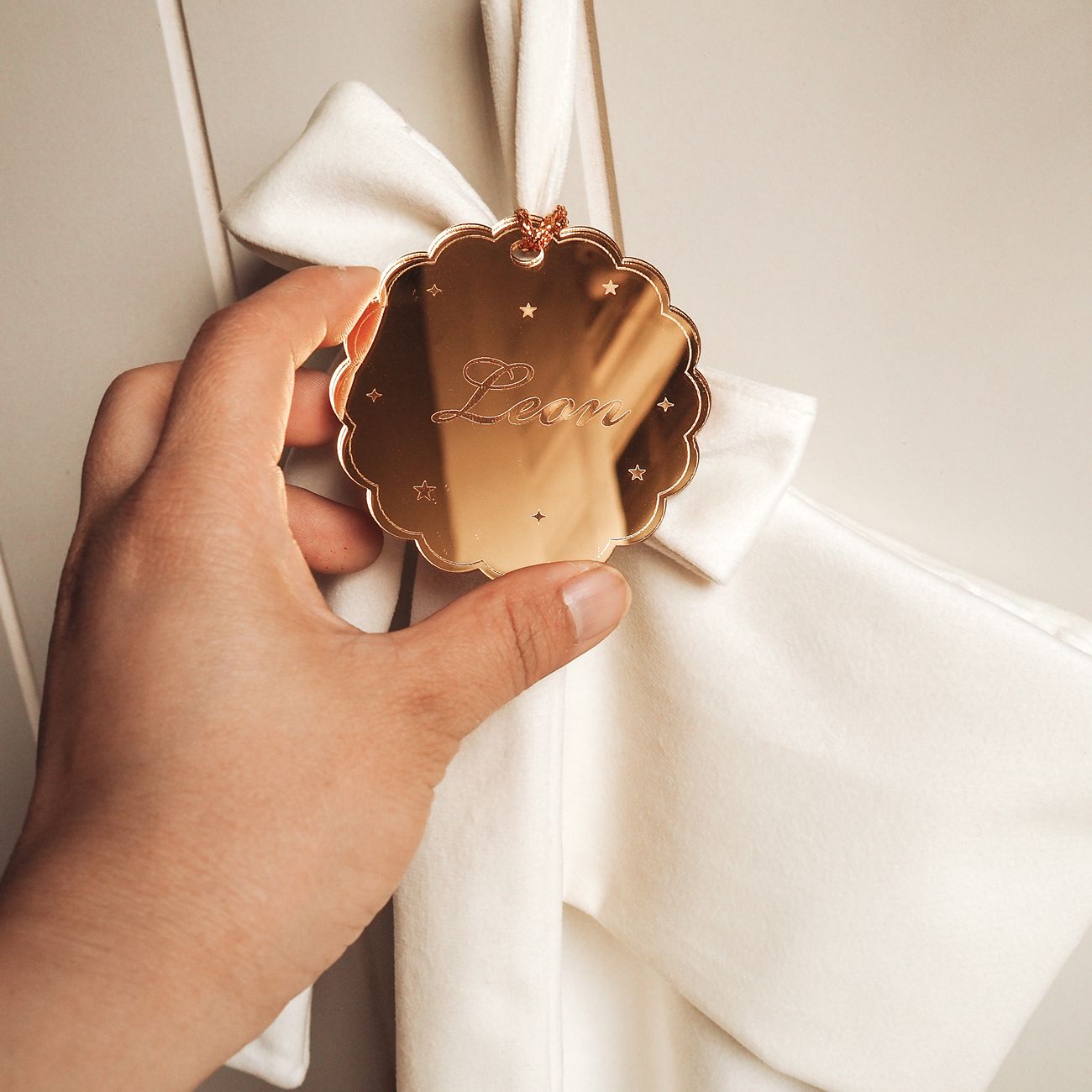 Velvet Bow for Christmas Stockings