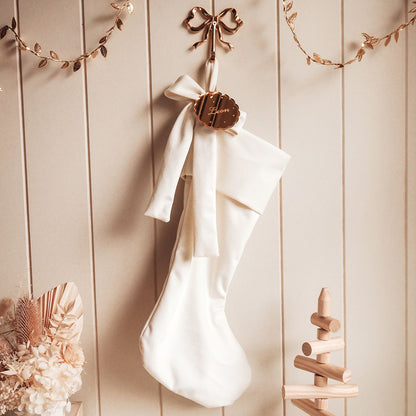 Velvet Bow for Christmas Stockings