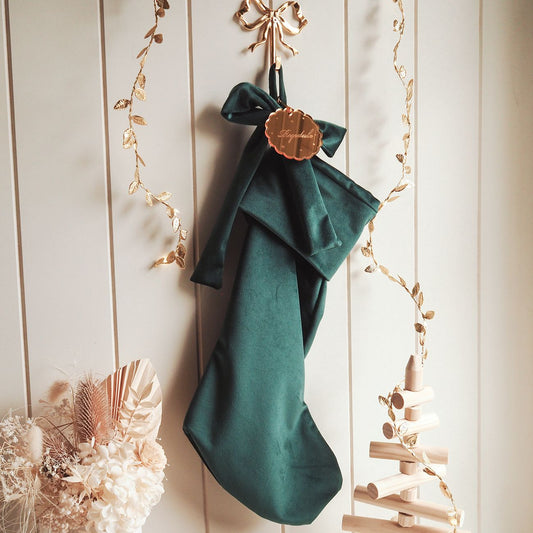 Velvet Bow for Christmas Stockings