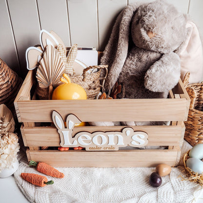 Personalised Easter Crate – Bunny Ears design