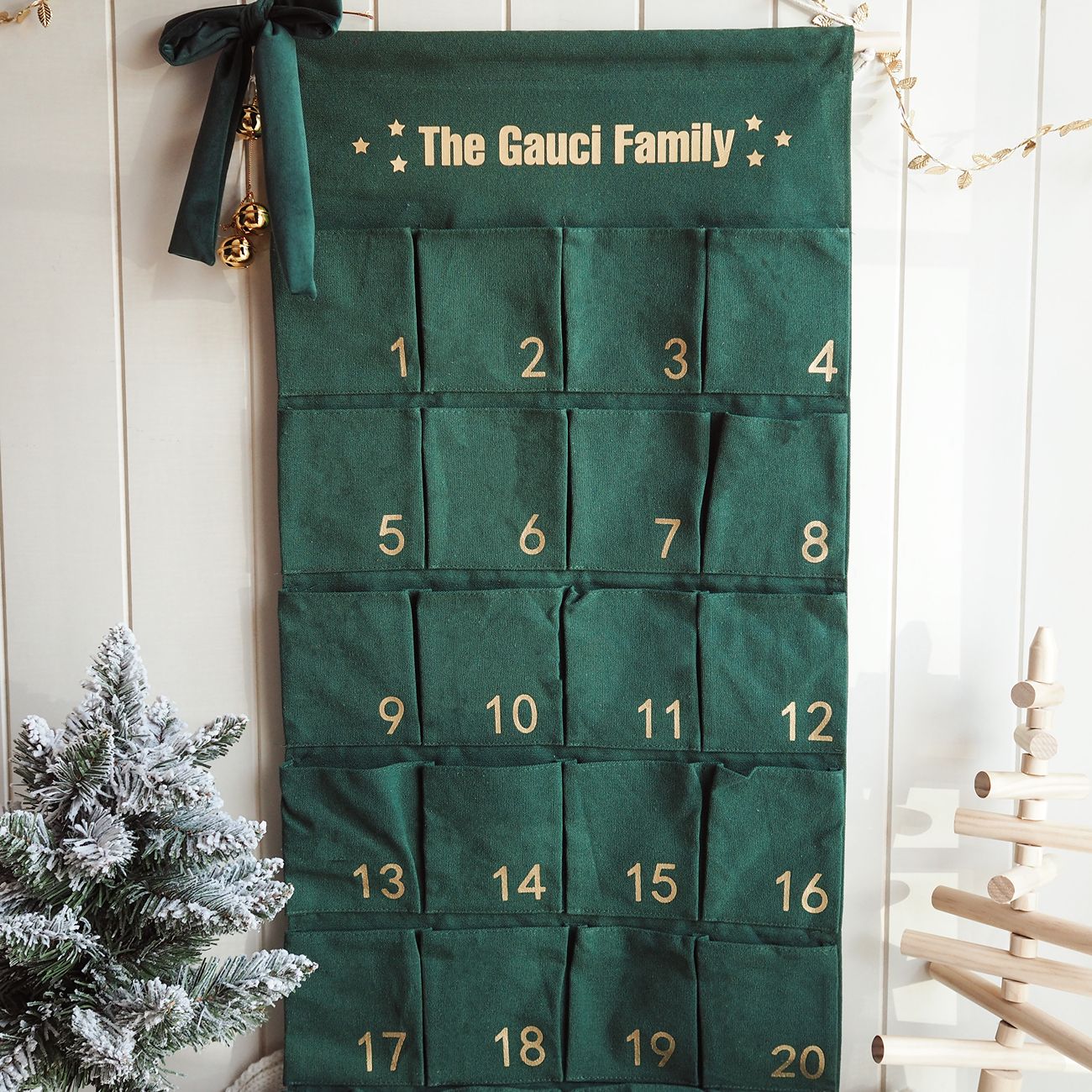 Large Christmas Advent Calendar - Green