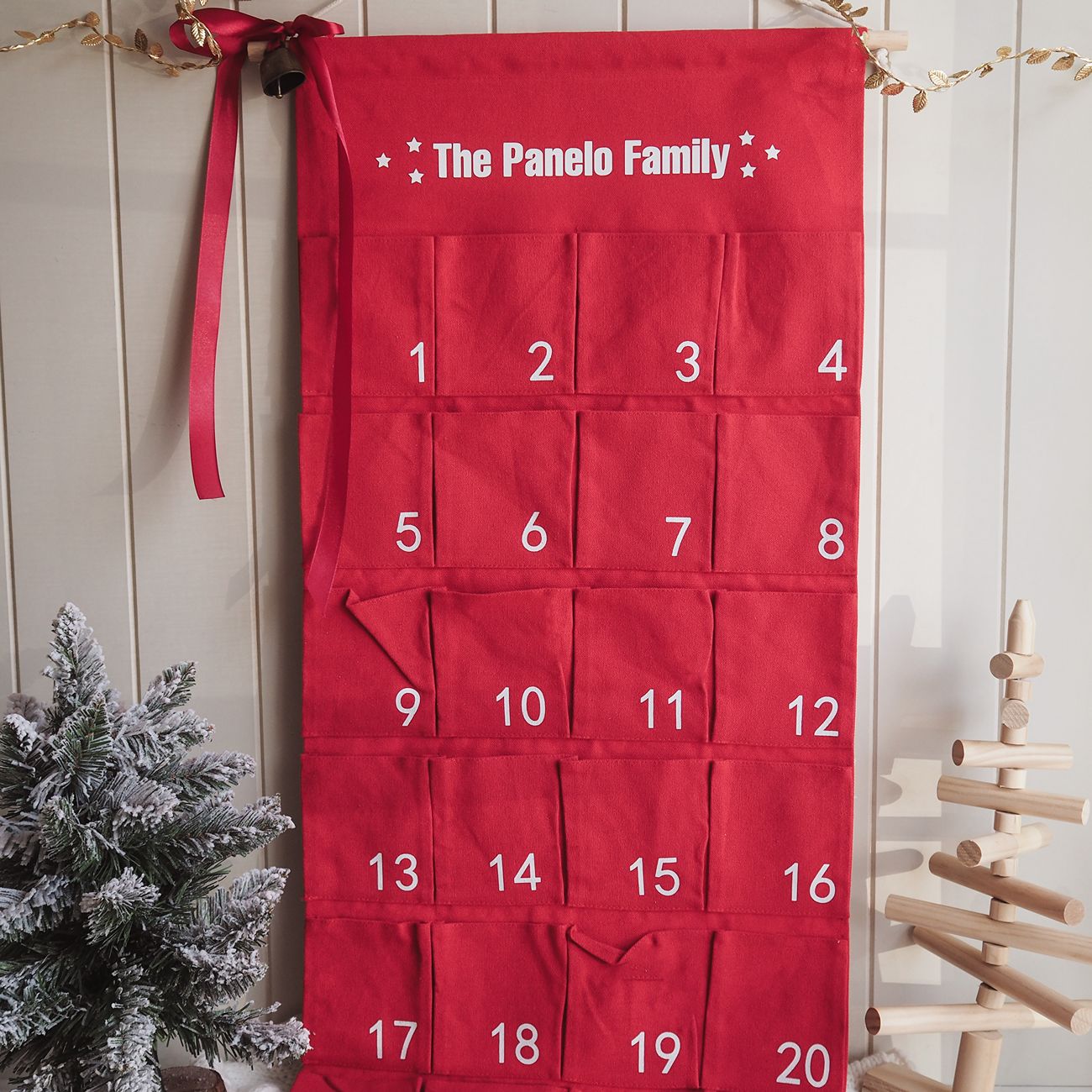 Large Christmas Advent Calendar - Red