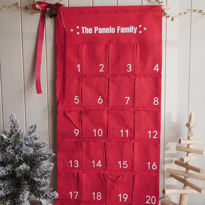 Large Christmas Advent Calendar - Red
