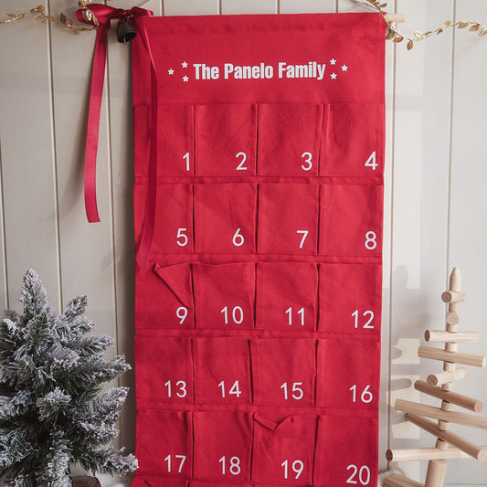 Large Christmas Advent Calendar - Red