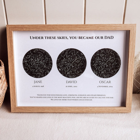 Night Sky Star Map (2 - 3 Skies)