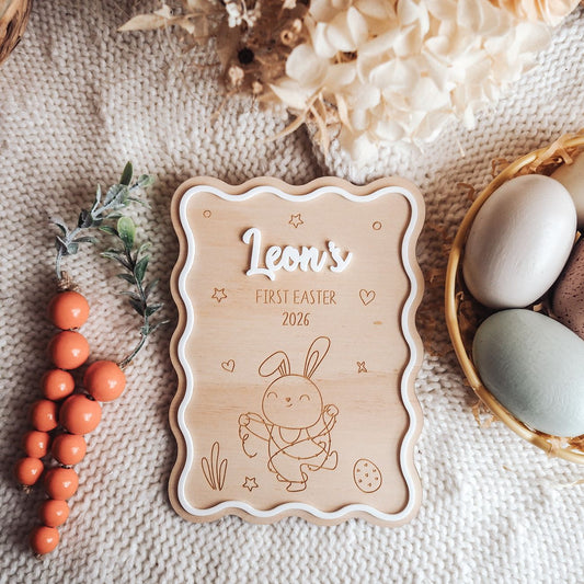 First Easter Plaque - Wavy