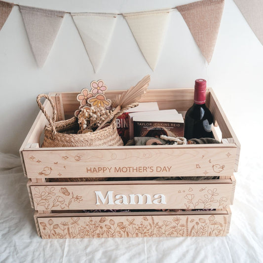 Large Personalised Wooden Mother's Day Crate
