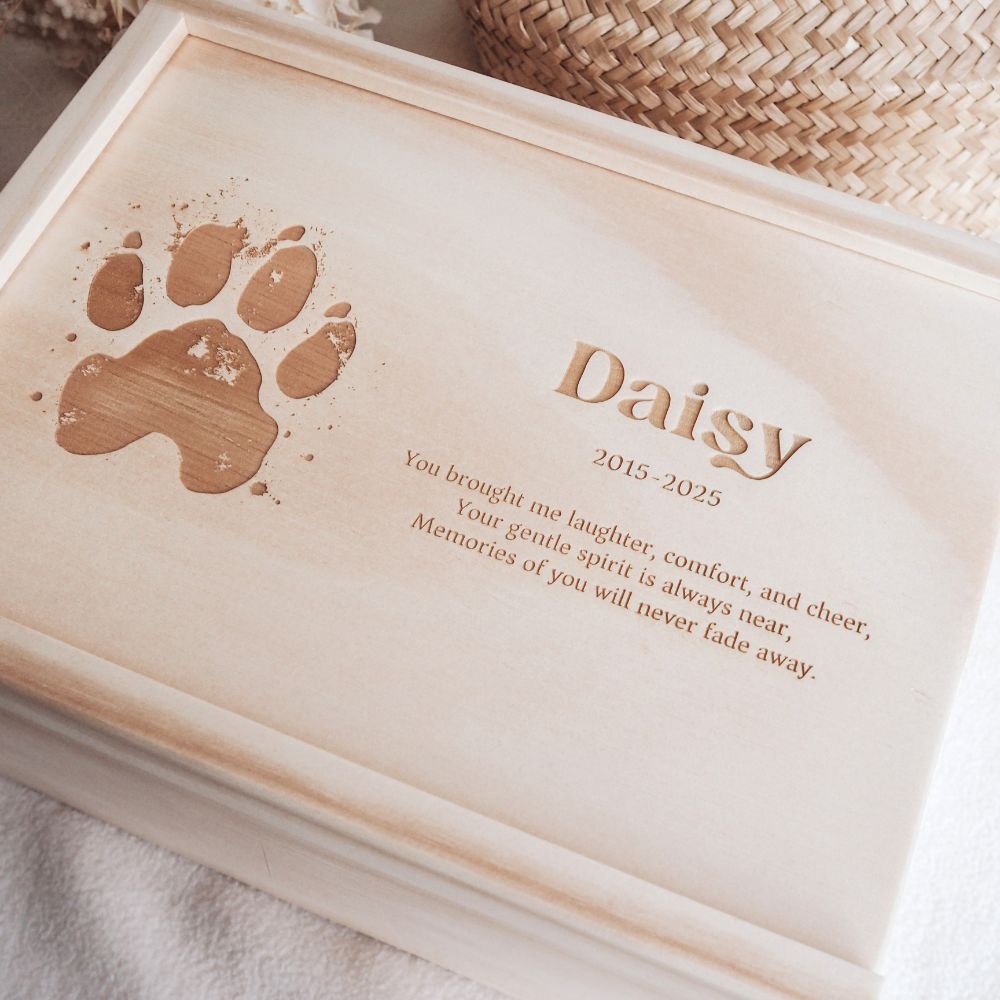 Personalised Pet Memorial Keepsake Box