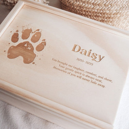 Personalised Pet Memorial Keepsake Box