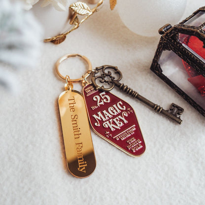Personalised Santa's Magic Key - Enamel and Gold Edition