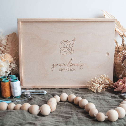 Personalised Wooden Sewing Box