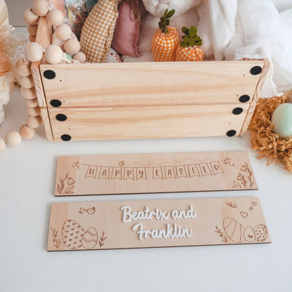 Small Personalised Easter Crate Box