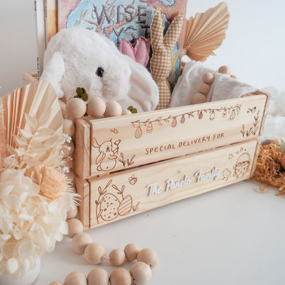 Small Personalised Easter Crate Box