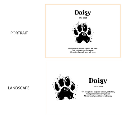 Personalised Pet Memorial Keepsake Box