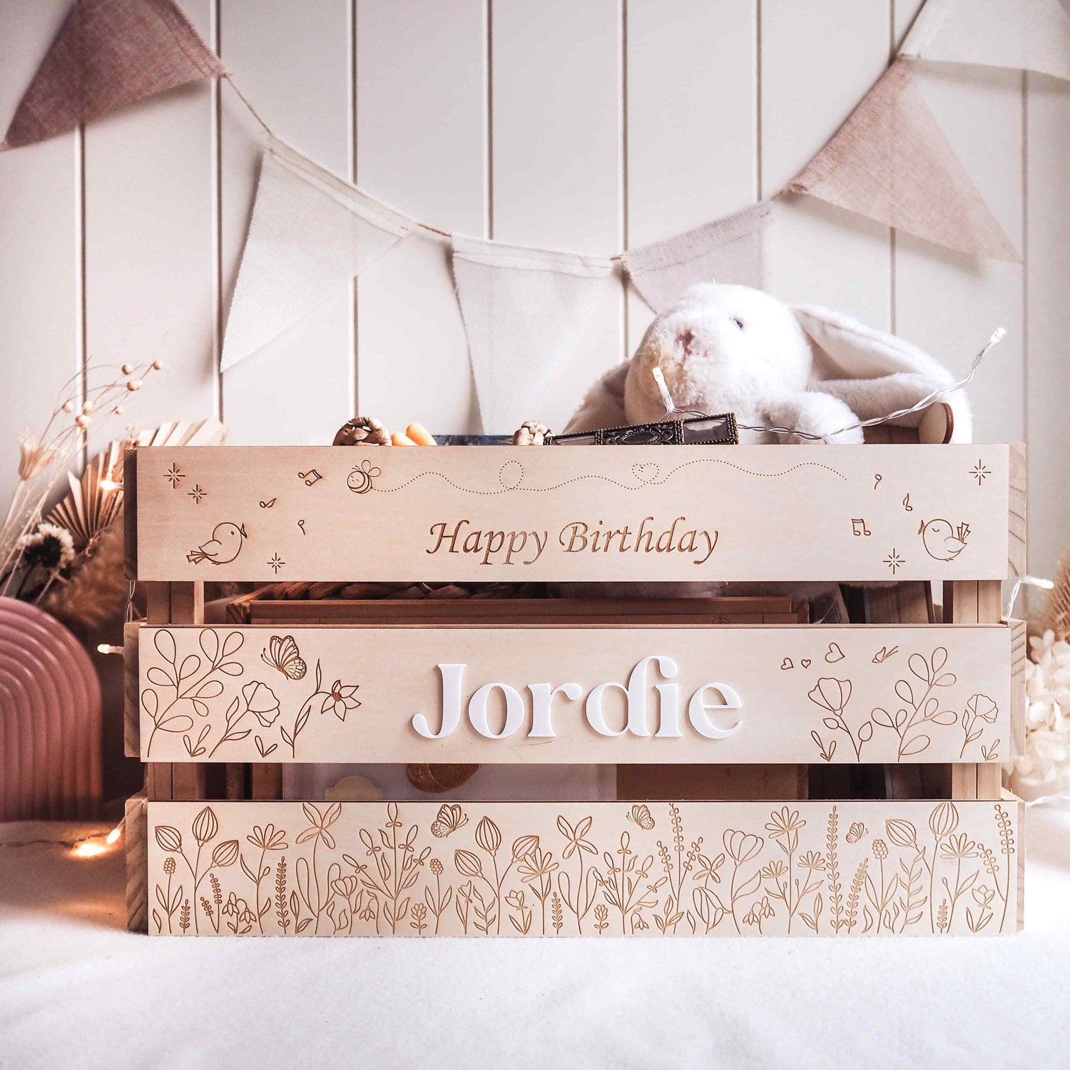 Personalised Birthday Crate - Birthday Gift Box, Birthday Hamper, Gift for child, Gift for toddler, Gifts For Him or Her, First Birthday