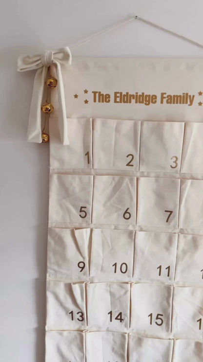 Large Christmas Advent Calendar - Beige