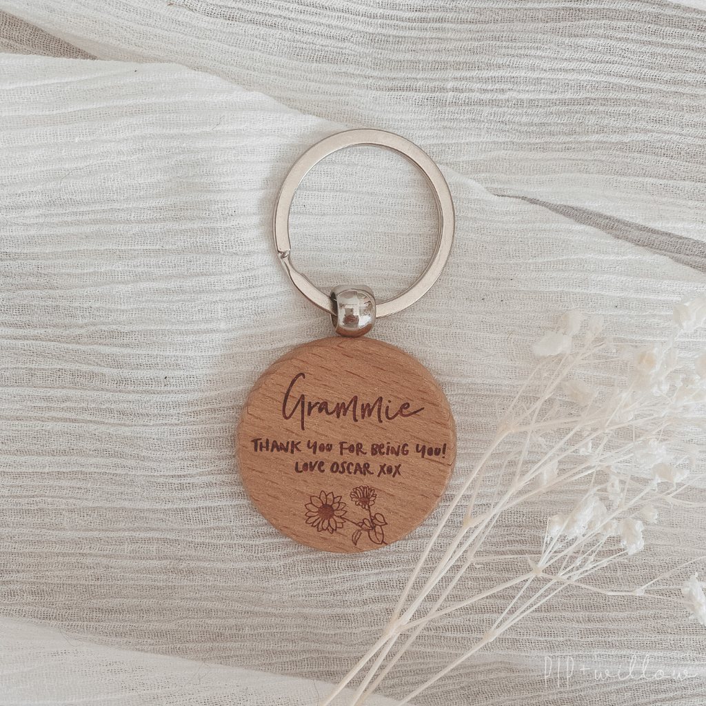 Personalised Mother's Day Keyring - Round