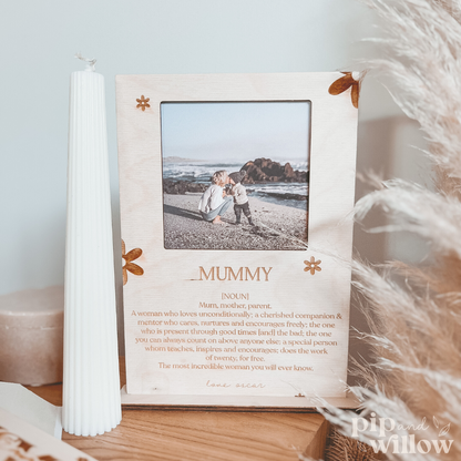 Mother or Grandmother Timber A4 Photo Frame