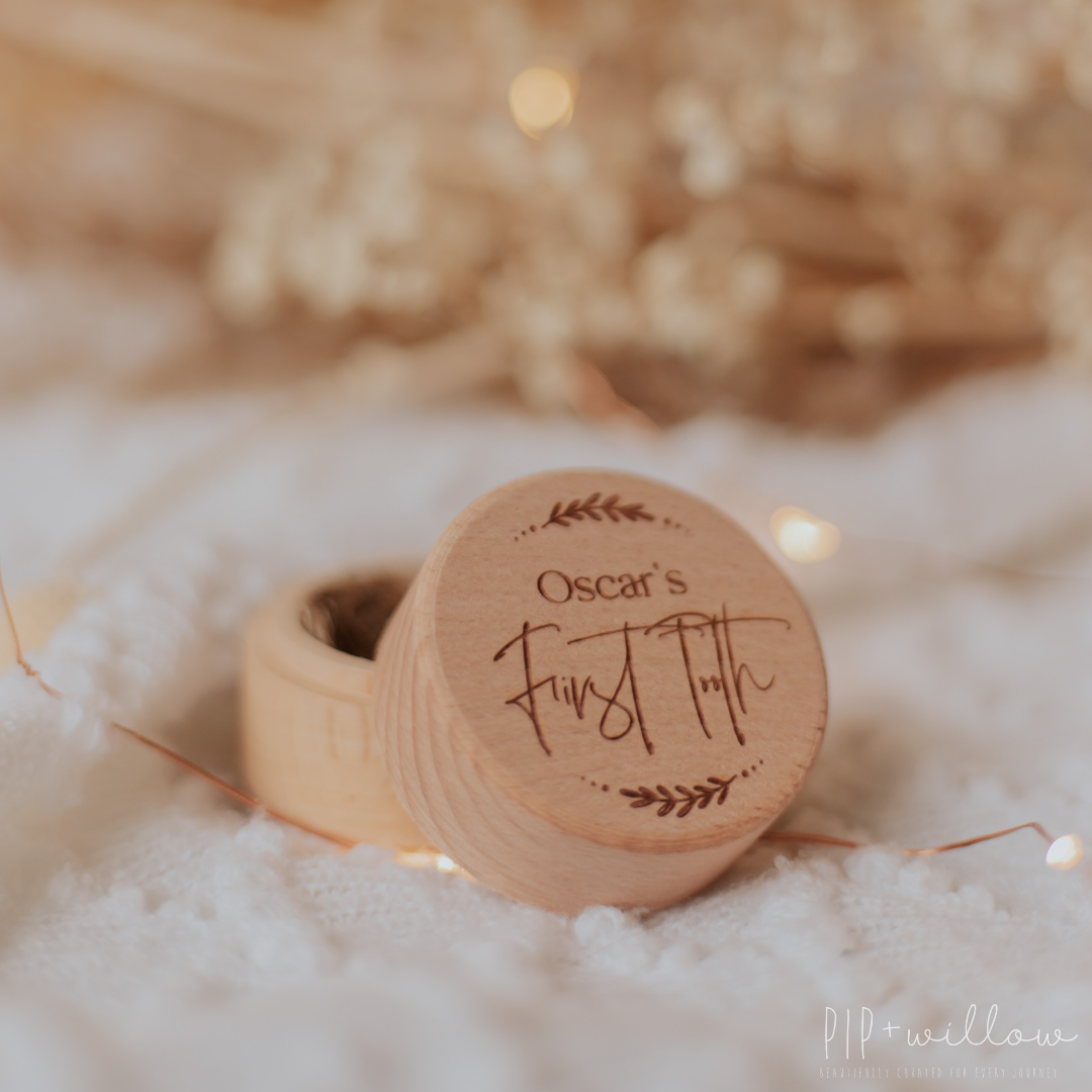 Personalised First Tooth Keepsake Box – Pip + Willow