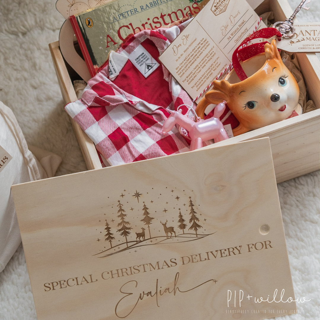 Personalised Wooden Christmas Keepsake Box