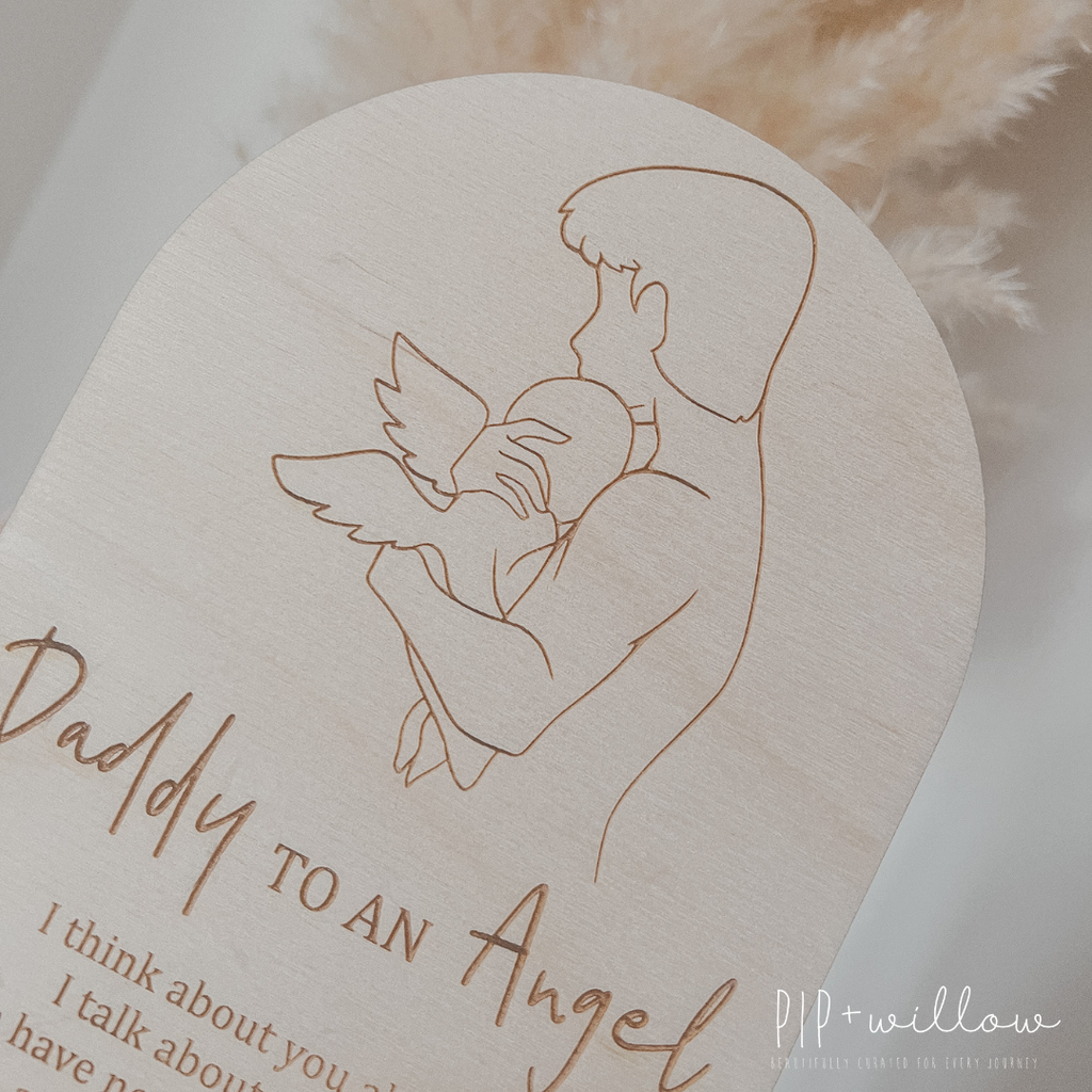 Angel Father Arch Quote Plaque