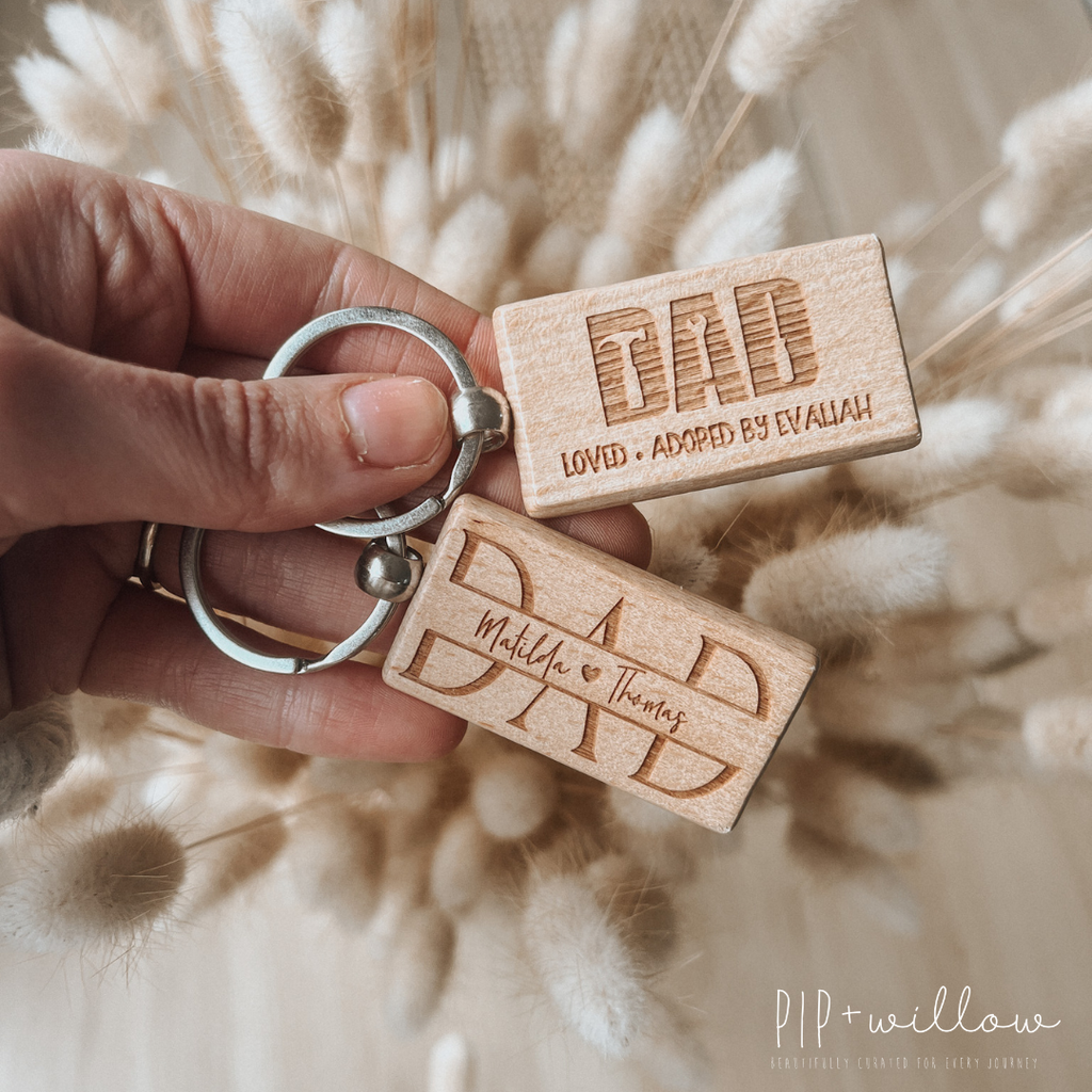 Personalised Father's Day Keyring - Rectangle