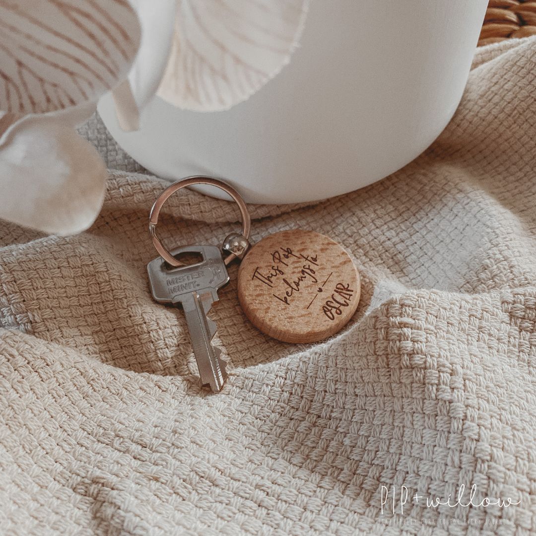 Personalised Father's Day Keyring - Round